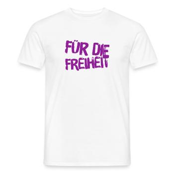 for freedom - Men's T-Shirt - white - Front - AI Model Male 178 dark (178cm)