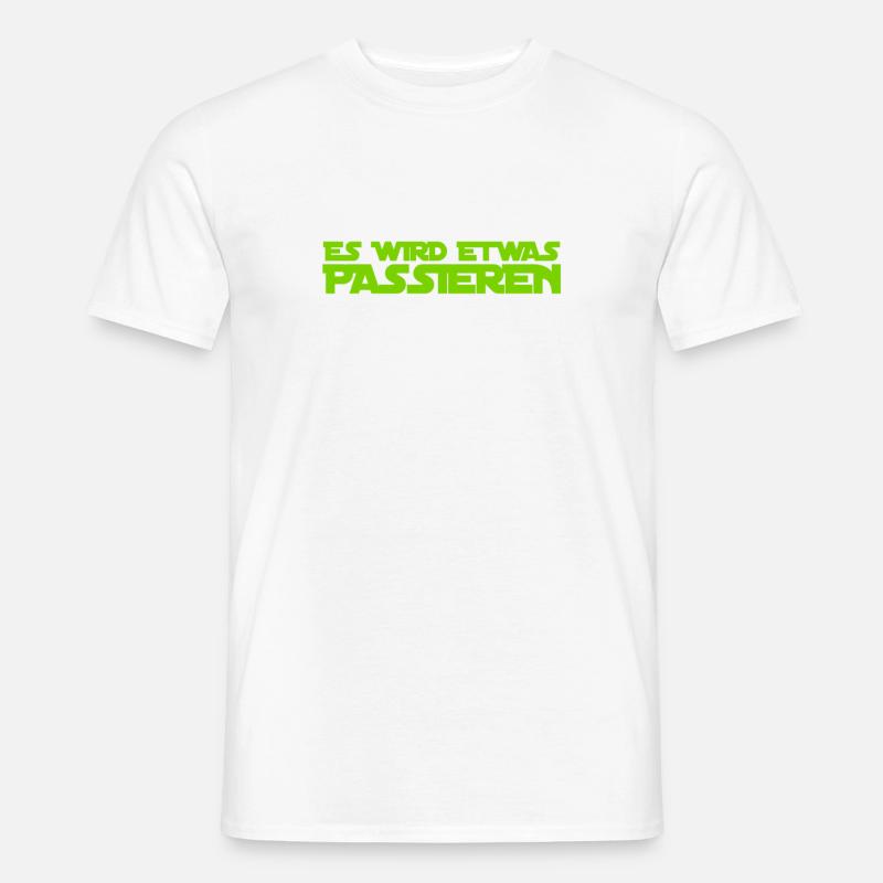 das passiert bald - Männer T-Shirt - Weiß