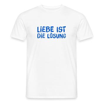 ich lebe die Liebe - Männer T-Shirt - Weiß - Vorne - AI Model Male 178 dark (178cm)
