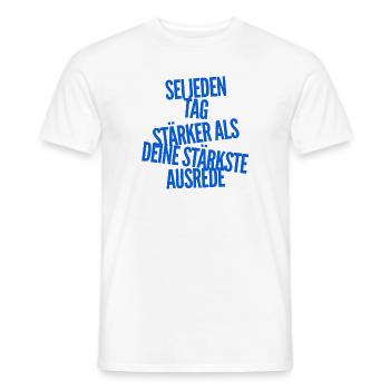 be strong - Men's T-Shirt - white - Front - AI Model Male 178 dark (178cm)