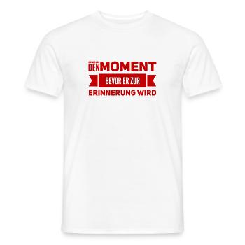 Je vis dans l’ici et maintenant - T-shirt homme - blanc - Devant - AI Model Male 178 dark (178cm)