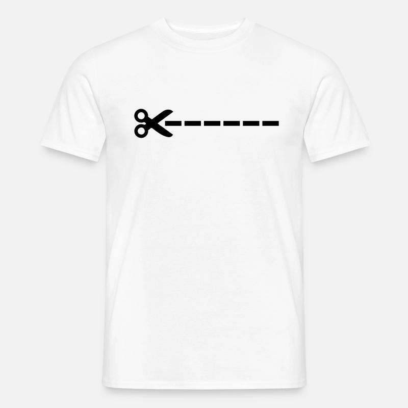 Schere - Männer T-Shirt - Weiß