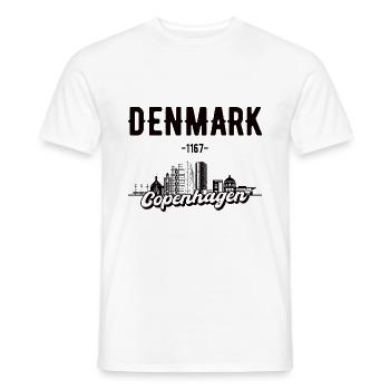 Kopenhagen Skyline Dänemark Geschenkidee - Männer T-Shirt - Weiß - Vorne - AI Model Male 178 dark (178cm)