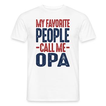 Cadeau pour Opa - T-shirt homme - blanc - Devant - AI Model Male 178 dark (178cm)