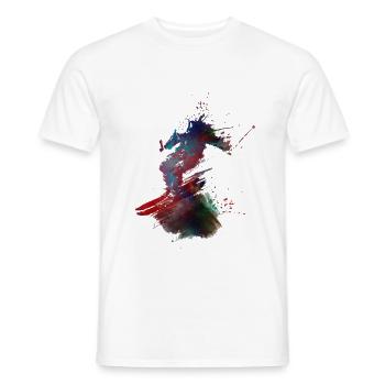 ski winter sport - Men's T-Shirt - white - Front - AI Model Male 178 dark (178cm)