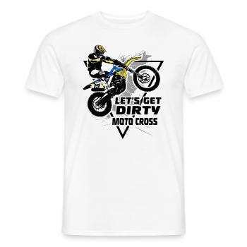 Moto Cross - Motocross - Supercross - Men's T-Shirt - white - Front - AI Model Male 178 dark (178cm)