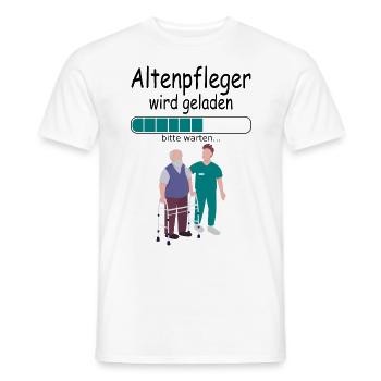 Angehender Altenpfleger Azubi in Ausbildung Beginn - Männer T-Shirt - Weiß - Vorne - AI Model Male 178 dark (178cm)