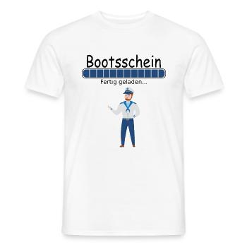 Bootsführerschein Bootsschein Kapitän Bestanden - Männer T-Shirt - Weiß - Vorne - AI Model Male 178 dark (178cm)