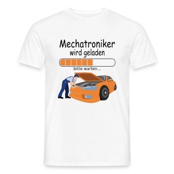 KFZ Mechatroniker in Ausbildung Lehre für Azubi - Männer T-Shirt - Weiß - Vorne - AI Model Male 178 dark (178cm)