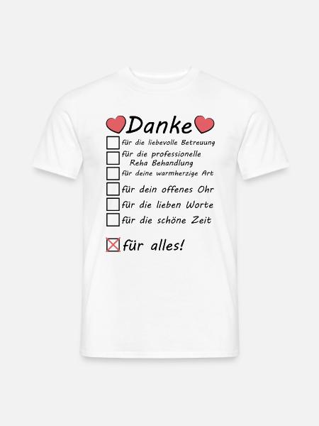 Danke Sagen an das Reha Team Abschiedsgeschenk - Männer T-Shirt - Weiß