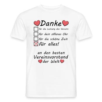 Danke Dankeschön Vereinsvorstand Verein Vorstand - Männer T-Shirt - Weiß - Vorne - AI Model Male 178 dark (178cm)
