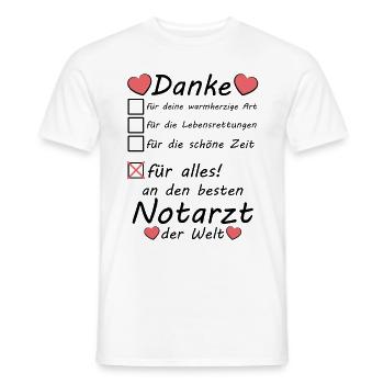 Bester Notarzt Danke sagen zum Abschied - Männer T-Shirt - Weiß - Vorne - AI Model Male 178 dark (178cm)