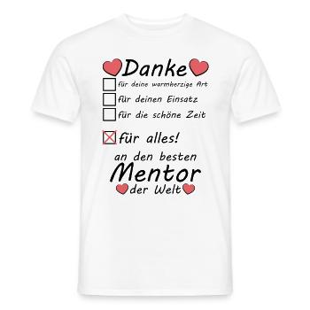 Beste Mentor Danke sagen für alles Referendariat - Männer T-Shirt - Weiß - Vorne - AI Model Male 178 dark (178cm)