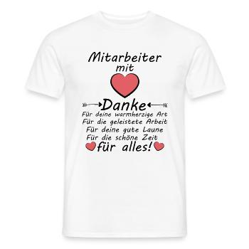 Danke Sagen an Mitarbeiter zum Abschied Rente - Männer T-Shirt - Weiß - Vorne - AI Model Male 178 dark (178cm)