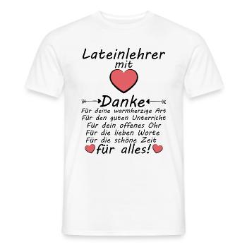 Lateinlehrer Latein Lehrer Danke zum Abschied - Männer T-Shirt - Weiß - Vorne - AI Model Male 178 dark (178cm)