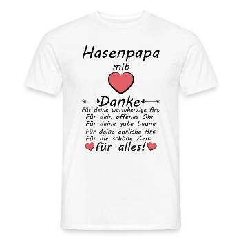 Beste Hasenpapa Danke sagen Vatertag - Männer T-Shirt - Weiß - Vorne - AI Model Male 178 dark (178cm)