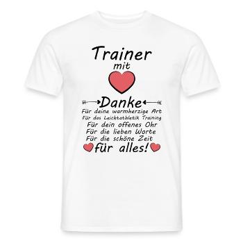 Leichtathletik Trainer Danke sagen zum Abschied - Männer T-Shirt - Weiß - Vorne - AI Model Male 178 dark (178cm)