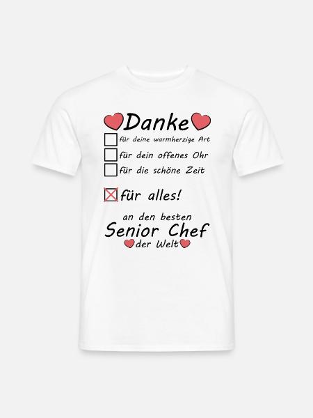 Beste Senior Chef Danke sagen zum Abschied - Männer T-Shirt - Weiß