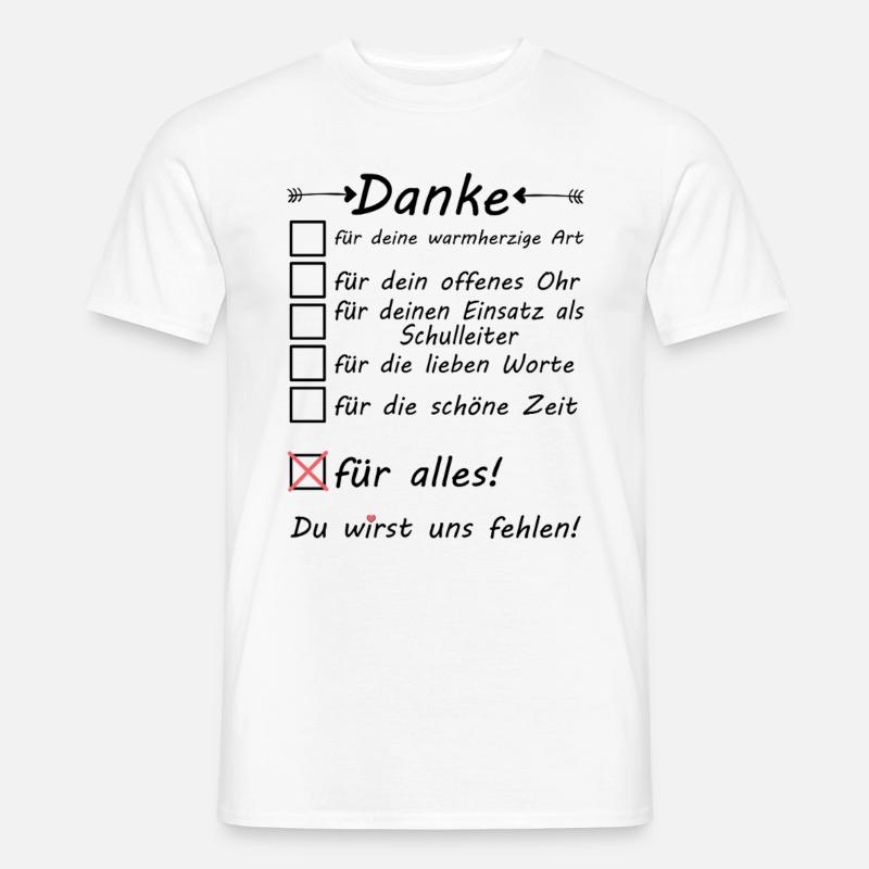 Abschiedsgeschenk Abschied Schulleiter - Männer T-Shirt - Weiß