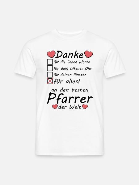 Katholischer Pfarrer Danke sagen zum Abschied - Männer T-Shirt - Weiß