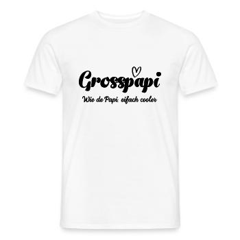 Grosspapi wie de Papi bescht Grosspapi Opa Schweiz - Männer T-Shirt - Weiß - Vorne - AI Model Male 178 dark (178cm)