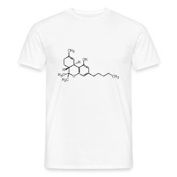 THC Summenformel - Männer T-Shirt - Weiß - Vorne - AI Model Male 178 dark (178cm)