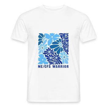 ME CFS Warrior Floral Pattern - Men's T-Shirt - white - Front - AI Model Male 178 dark (178cm)