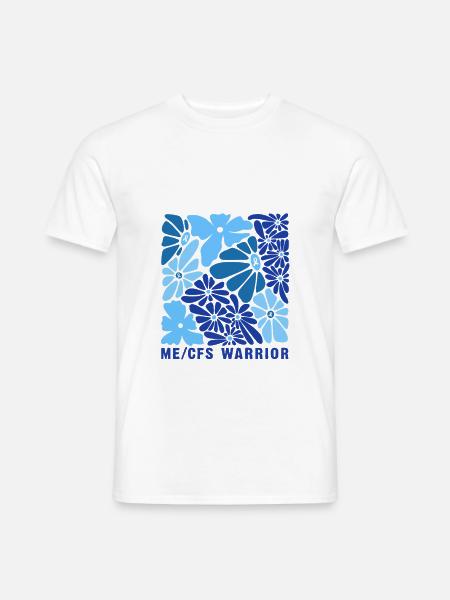 ME CFS Warrior Blumenmuster - Männer T-Shirt - Weiß