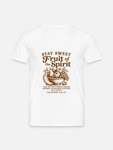 Fruit of the Spirit Bibelvers Design - Männer T-Shirt - Weiß
