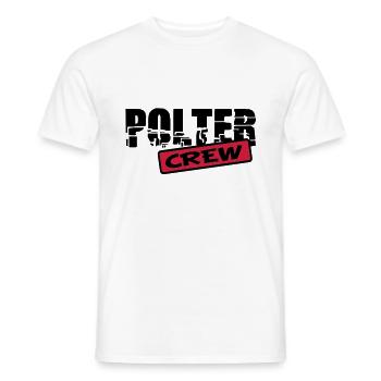 poltercrew - T-shirt homme - blanc - Devant - AI Model Male 178 dark (178cm)