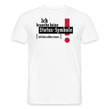 Status-Symbol - Männer T-Shirt - Weiß - Vorne - AI Model Male 178 dark (178cm)