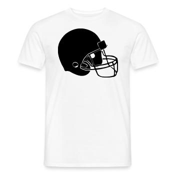 football helm - Men's T-Shirt - white - Front - AI Model Male 178 dark (178cm)