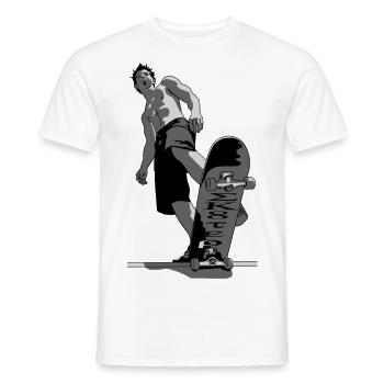 skate 03 - Männer T-Shirt - Weiß - Vorne - AI Model Male 178 dark (178cm)