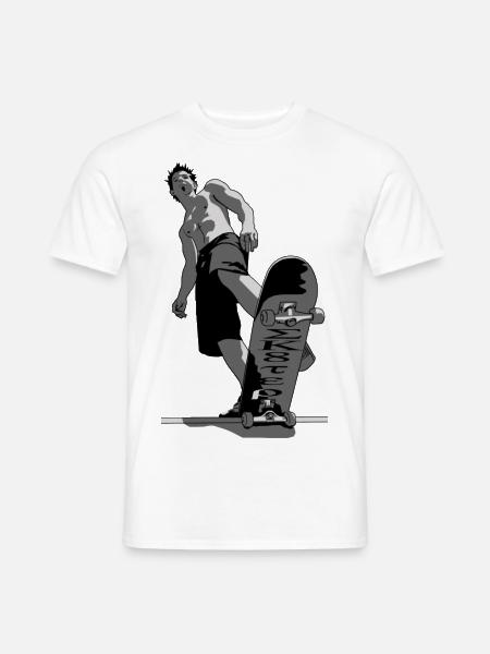 skate 03 - Männer T-Shirt - Weiß