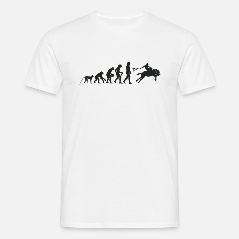 Evolution Rodeo - Männer T-Shirt - Weiß