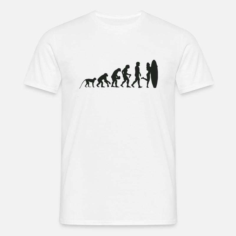 Evolution Surf - Männer T-Shirt - Weiß