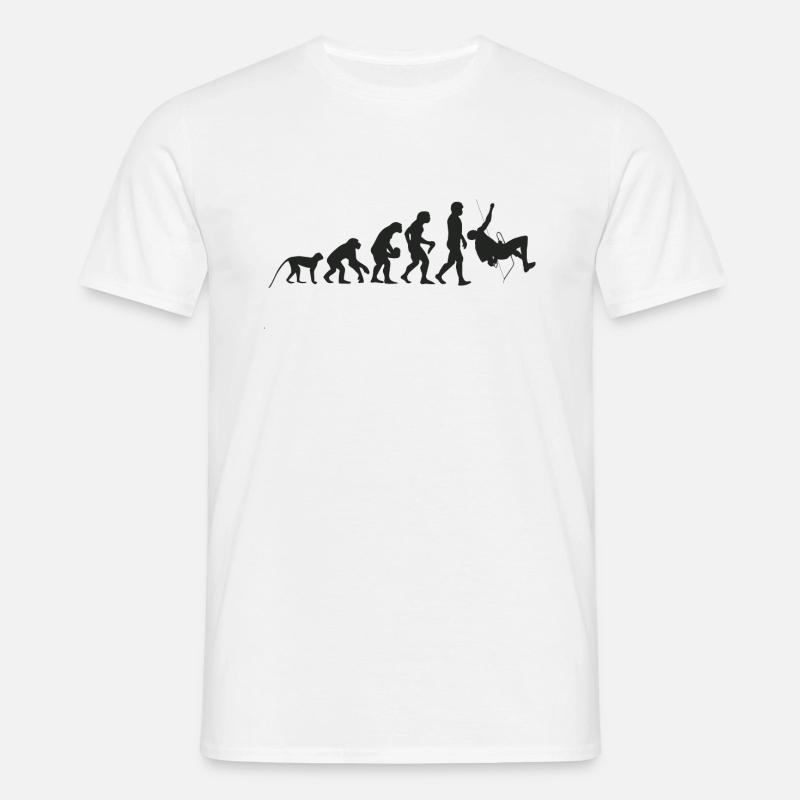 Evolution Klettern - Männer T-Shirt - Weiß