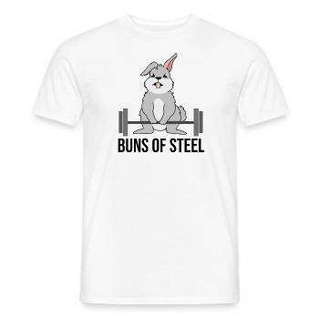 Petits pains en acier Bunny Bunny - T-shirt homme - blanc - Devant - AI Model Male 178 dark (178cm)