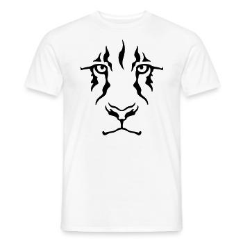Le Regard du lion (monochrome) - T-shirt homme - blanc - Devant - AI Model Male 178 dark (178cm)