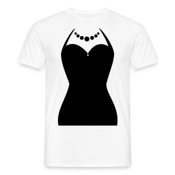 Karneval Fasching Kostüm Frau Kleid Partnerlook - Männer T-Shirt - Weiß - Vorne - AI Model Male 178 dark (178cm)