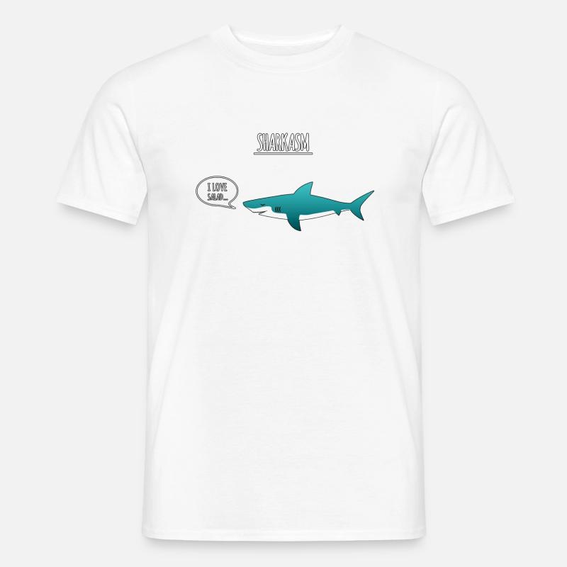 sharkasm - Männer T-Shirt - Weiß