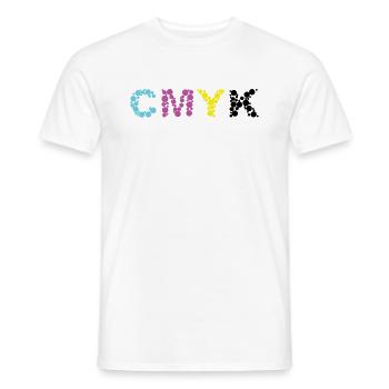CMYK - Men's T-Shirt - white - Front - AI Model Male 178 dark (178cm)