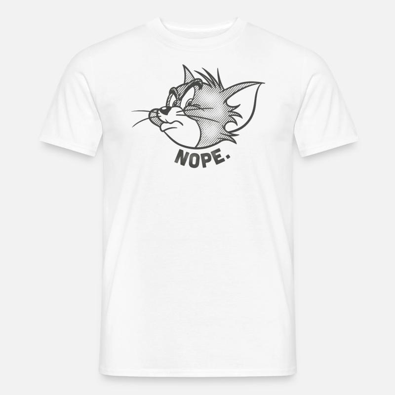 Tom Und Jerry Nope - Mænd T-shirt - hvid