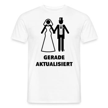 Gerade Aktualisiert (Nerd Flitterwochen Hochzeit) - Männer T-Shirt - Weiß - Vorne - AI Model Male 178 dark (178cm)