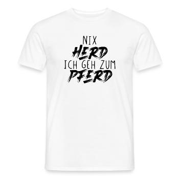 Nix Herd Ich Geh Zum Pferd - Männer T-Shirt - Weiß - Vorne - AI Model Male 178 dark (178cm)