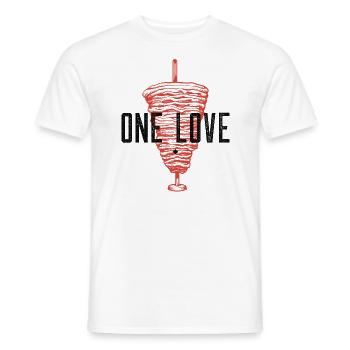 J'adore le kebab !! - T-shirt homme - blanc - Devant - AI Model Male 178 dark (178cm)