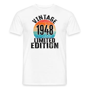 Année de naissance 1948 Vintage Limited Edition Retro - T-shirt homme - blanc - Devant - AI Model Male 178 dark (178cm)