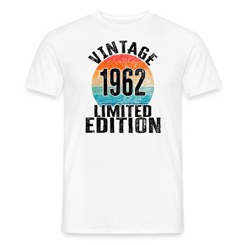 Année de naissance 1962 Vintage Limited Edition Retro - T-shirt homme - blanc - Devant - AI Model Male 178 dark (178cm)
