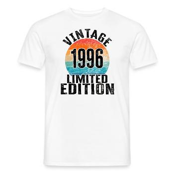 Année de naissance 1996 Vintage Limited Edition Retro - T-shirt homme - blanc - Devant - AI Model Male 178 dark (178cm)
