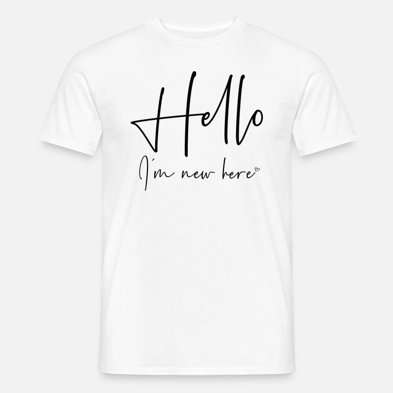 Hello im new here - Männer T-Shirt - Weiß